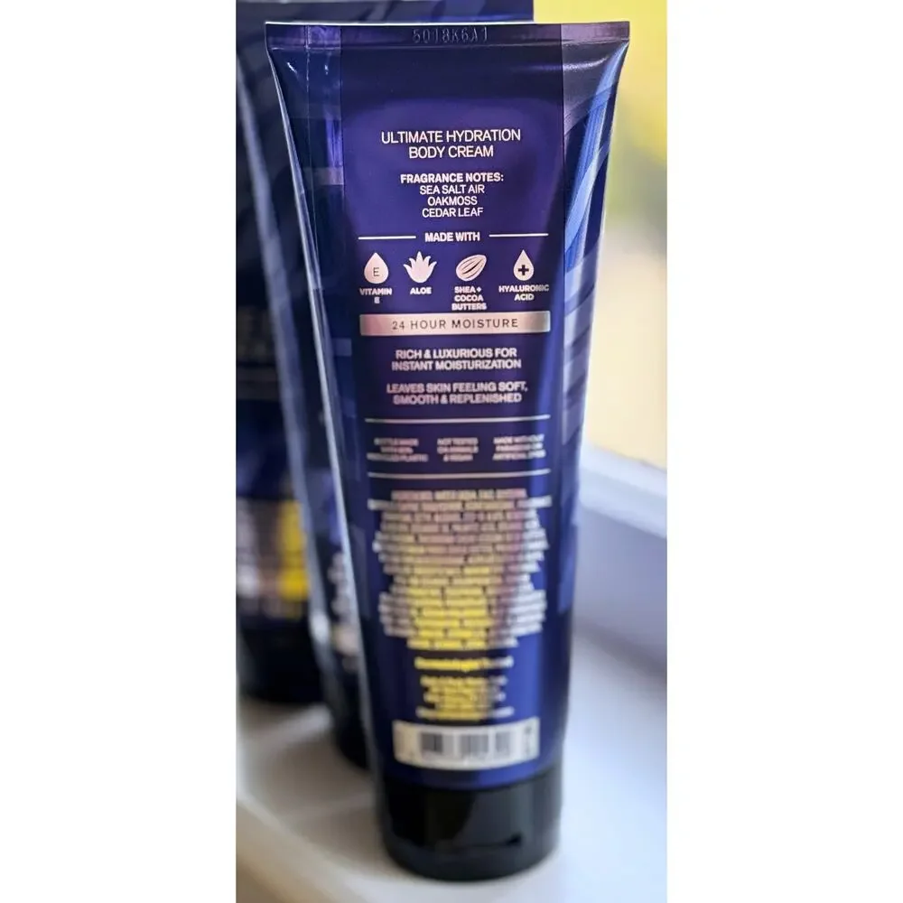Bath & Body Works Deep Ocean Men's Collection Ultimate Hydration Body Cream x3